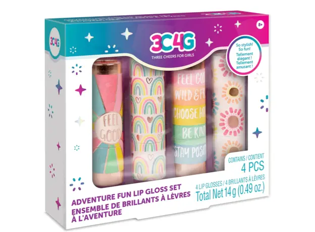 საბავშვო ტუჩსაცხების ნაკრები Make It Real 3C4G Mini Fridge Lip Gloss Set