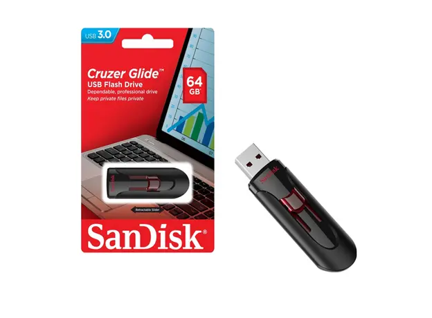 USB ფლეშ მეხსიერება SanDisk Cruzer 64GB Glide 3.0 SDCZ600-064G-G35, 3 image