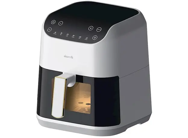 აეროგრილი Xiaomi Deerma DEM-KZ130W, 1300W, 5.5L, Air Fryer, White/Black, 2 image