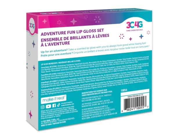 საბავშვო ტუჩსაცხების ნაკრები Make It Real 3C4G Mini Fridge Lip Gloss Set, 2 image