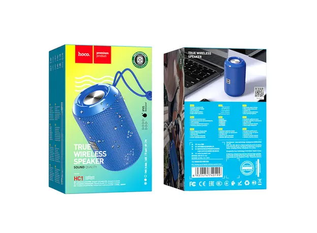 უსადენო დინამიკი HOCO HC1 Trendy sound sports wireless speaker - Blue, 4 image