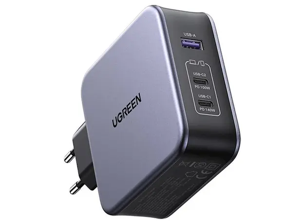 დამტენი UGREEN CD289 (90549), 140W, USB, USB-C, Gray, 2 image