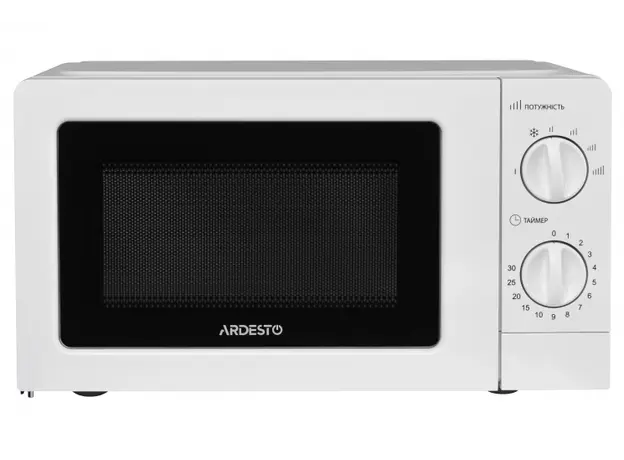 მიკროტალღური ღუმელი ARDESTO Microwave oven, 20L, mechanical control, 700W, button opening, white, 2 image
