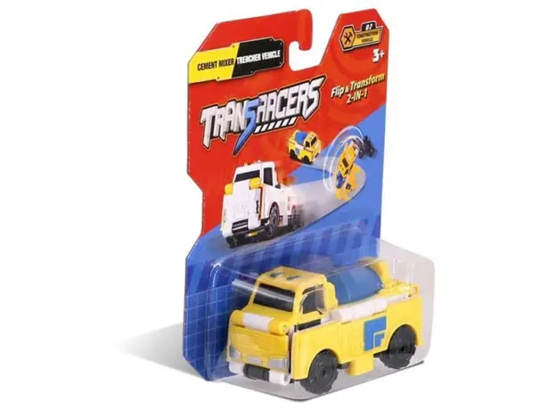 სათამაშო მანქანა TransRacers Cement Mixer & Trencher Vehicle