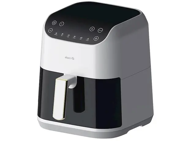 აეროგრილი Xiaomi Deerma DEM-KZ130W, 1300W, 5.5L, Air Fryer, White/Black, 5 image