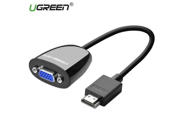 ადაპტერი UGREEN MM105 (40253) HDMI to VGA converter without Audio Black