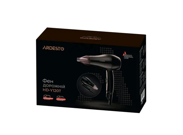 სამგზავრო თმის საშრობი ARDESTO Hair dryer  HD-Y120T, 5 image