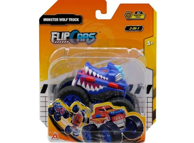 მანქანა Flip Cars 2-in-1 Flip Vehicle- Monster Wolf Truck, 4 image
