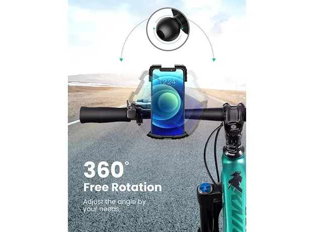 მობილურის დამჭერი UGREEN LP494 (60548), Bike Mount Phone Holder, Black, 4 image