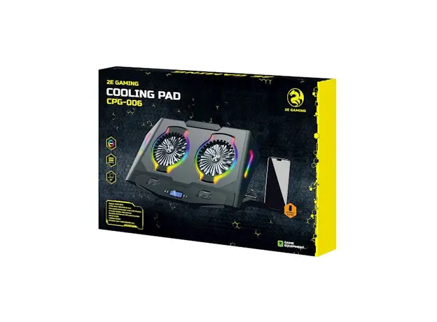 ნოუთბუქის გამაგრილებელი 2E 2E-CPG-006 Gaming Cooling Pad Black, 9 image