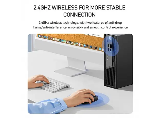 მაუსი UGREEN MU105 (90550), Wireless, USB, Mouse, Blue, 5 image