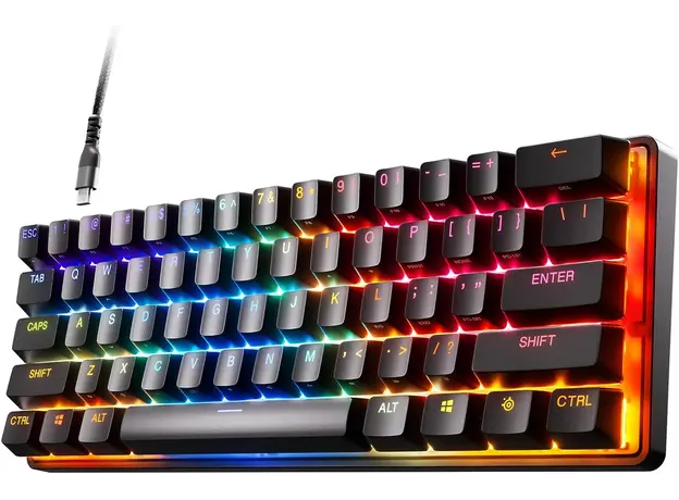 კლავიატურა SteelSeries Keyboard mechanical Apex Pro Mini 61key, HyperMagnetic Switch, USB-A/WL, EN, RGB, black