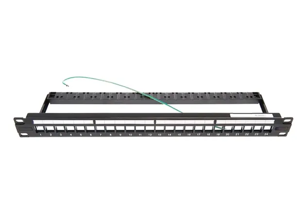 პატჩ პანელი Patch panel AMP open 24xRJ45 UTP/STP SL&TWIST plastic cable holder