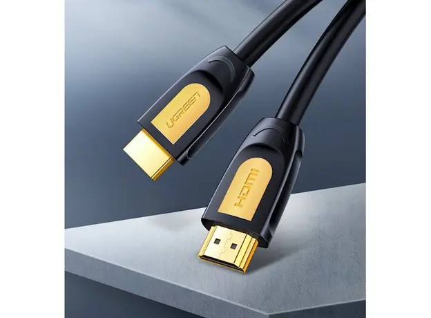 HDMI კაბელი UGREEN HD101 (10129) Round HDMI Cable 2m (Yellow/Black), 5 image