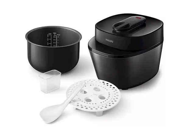 მულტსახარში Philips HD2151/40, 1000W, 5L, Multifunction Cooker, Black, 5 image