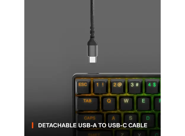 კლავიატურა SteelSeries Keyboard mechanical Apex Pro Mini 61key, HyperMagnetic Switch, USB-A/WL, EN, RGB, black, 4 image