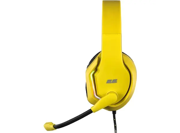 ყურსასმენი 2E HG315 Gaming Headset, Wired, RGB, USB, Yellow, 3 image