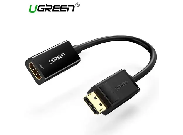 ადაპტერი UGREEN MM137 (40363) DisplayPort to HDMI Female Converter 4K*2K 25cm (Black), 2 image