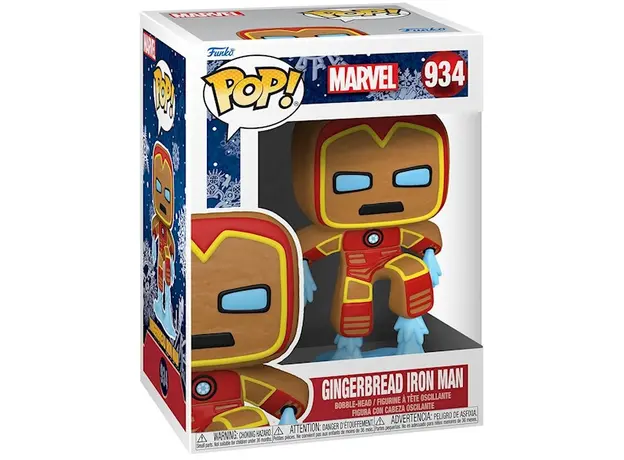 სათამაშო საკოლექციო ფიგურა Funko POP! Bobble Marvel Holiday Gingerbread Iron Man 50658, 2 image
