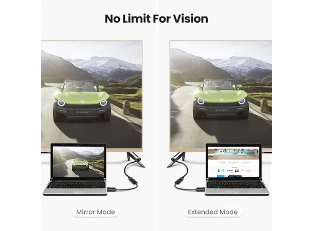 ადაპტერი UGREEN MM137 (40363) DisplayPort to HDMI Female Converter 4K*2K 25cm (Black), 8 image