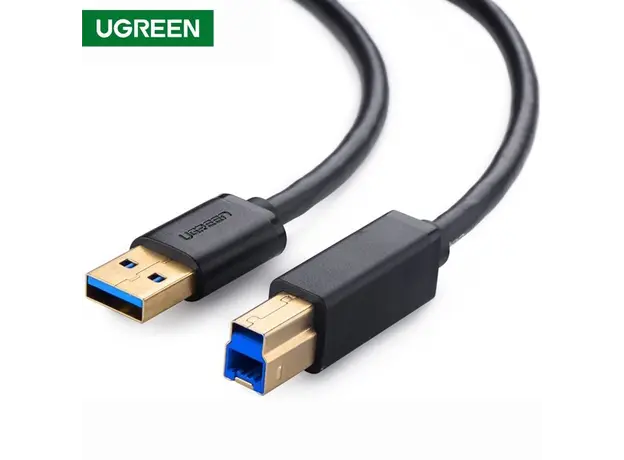 პრინტერის კაბელი UGREEN US210 (10372) USB-B 3.0 Type B to Type A Print Cable 2m (Black), 2 image
