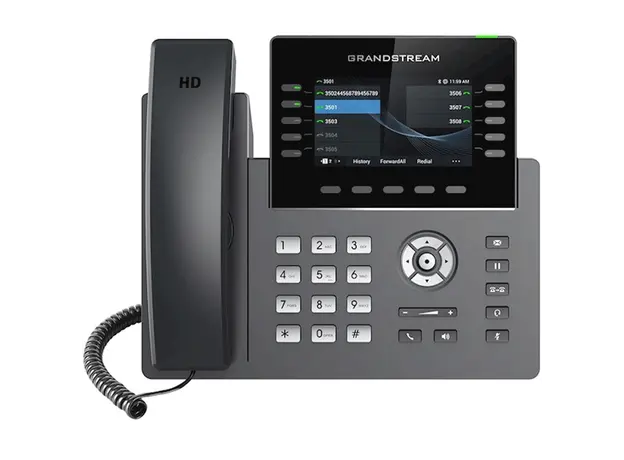 IP ტელეფონი Grandstream GRP2624 Carrier-Grade IP Phones 8  line keys 4 SIP accounts Gigabit Ethernet ports PoE HD