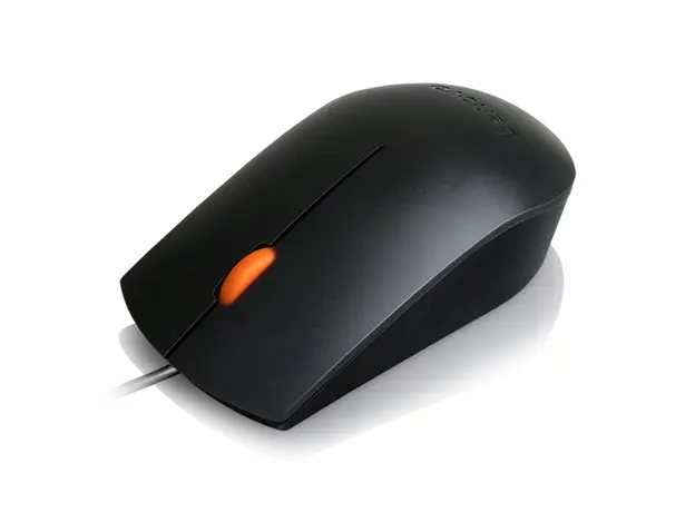 Mouse Lenovo 300 Wired Black, 3 image