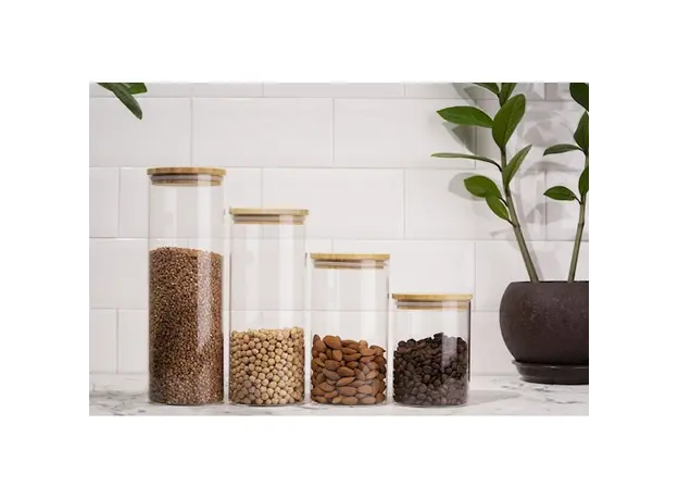 ქილა Ardesto Jar Fresh, 760 ml, round, glass, bamboo, 4 image