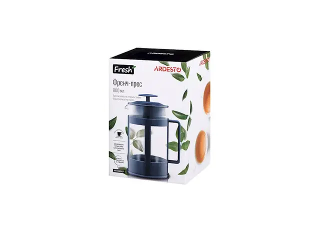 ჩაის დასაყენებელი ARDESTO AR1008BEF​ FRENCH PRESS FRESH, 800 ML BLUE, 3 image