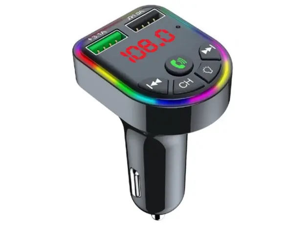 რადიო მოდულატორი Gembird BTT-05 FM-radio transmitter and USB charger Black, 4 image