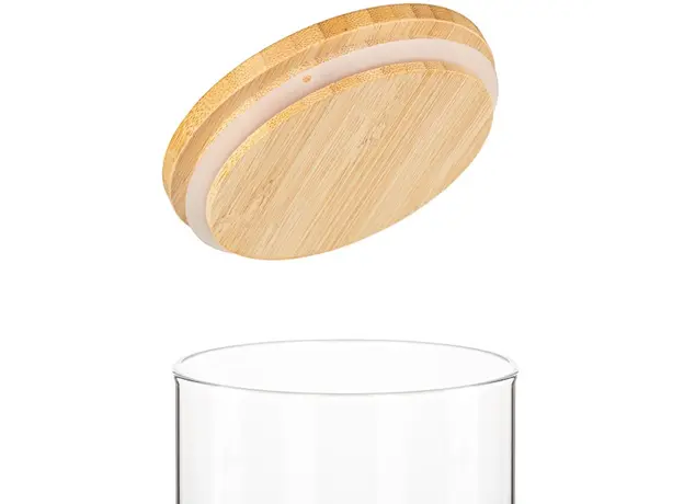 ქილა Ardesto Jar Fresh, 760 ml, round, glass, bamboo, 3 image