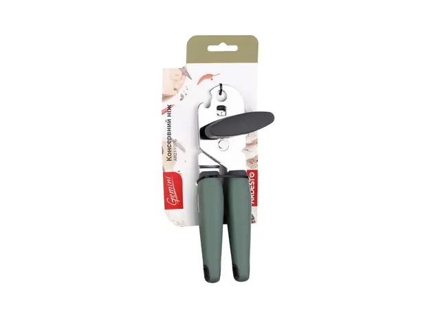კონსერვის გასახსნელი ARDESTO Can opener  Gemini, gray/green, iron, pp with soft touch, 4 image