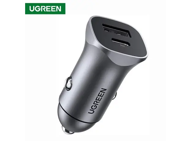 მანქანის USB დამტენი UGREEN CD130 (30780) Dual USB Car Charger 18W Type-C, 2 image