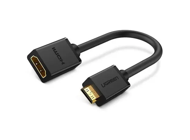 ადაპტერი UGREEN Mini HDMI Male to HDMI Female¶Adapter Cable 22cm (Black)