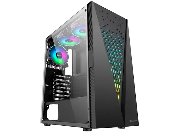 პროცესორის ქეისი 2E GAMING Computer case  GALAXY (G2055) MidT, 2xUSB2.0,1xUSB3.0, 3x120mm ARGB+strip,TG (side panel),without PSU,black, 2 image