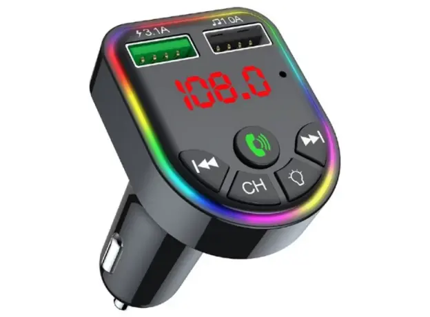 რადიო მოდულატორი Gembird BTT-05 FM-radio transmitter and USB charger Black