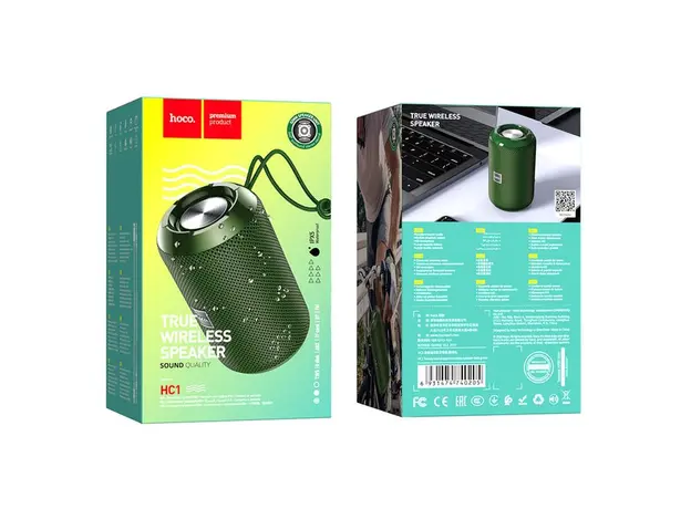 უსადენო დინამიკი HOCO HC1 Trendy sound sports wireless speaker - Green, 3 image