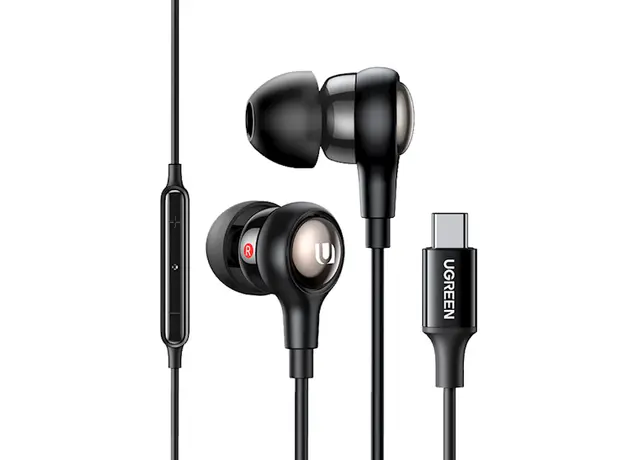 ყურსასმენი UGREEN EP103 (30638), In-Ear Headphones, Wired, Type-C, Black, 2 image