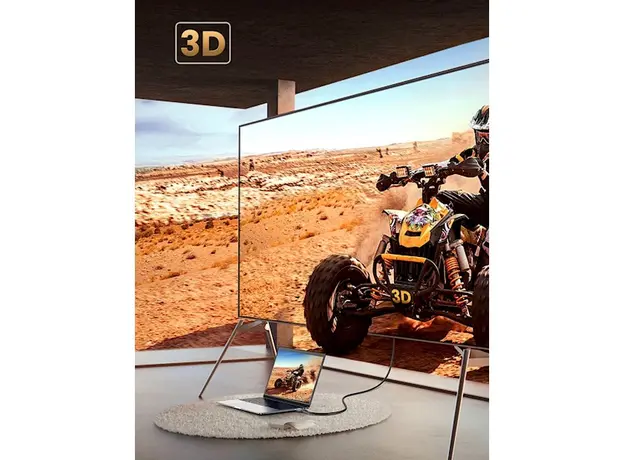 HDMI კაბელი UGREEN HD118 (40411) High-End HDMI Cable with Nylon Braid 3m (Black), 9 image