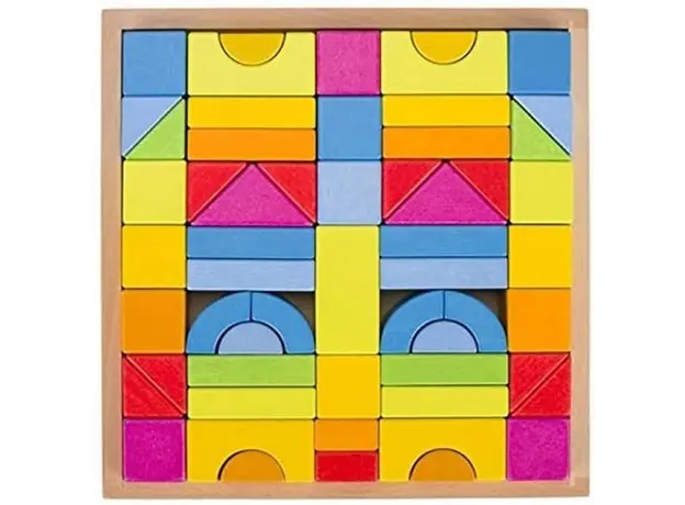 სამაგიდო თამაში Goki Building blocks Rainbow 58624