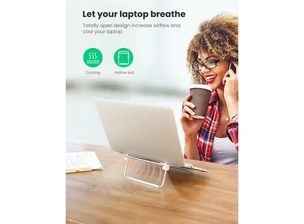 ნოუთბუქის სადგამი UGREEN Desktop Laptop Stand (Silver), 2 image