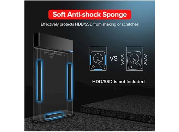 მყარი დისკის ქეისი Ugreen CM237 (60353) HDD Enclosure 2.5 SATA to USB 3.0 Hard Drive Adapter Enclosure, 3 image