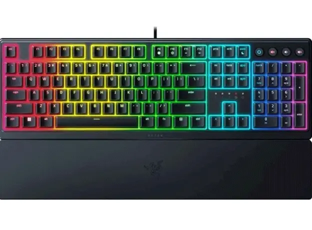 კლავიატურა Razer Keyboard Ornata V3 RGB 104key Mecha-Membrane Switch USB RU Black, 2 image