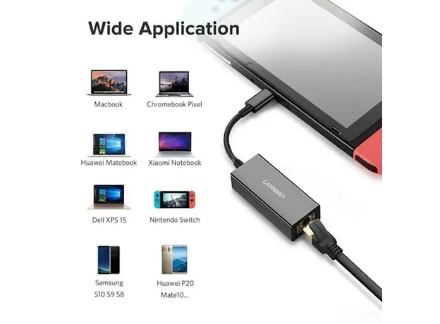 USB ქსელის ადაპტერი UGREEN CM199 (50737) USB Type C to 10/100/1000M Ethernet Adapter (Space Gray), 3 image