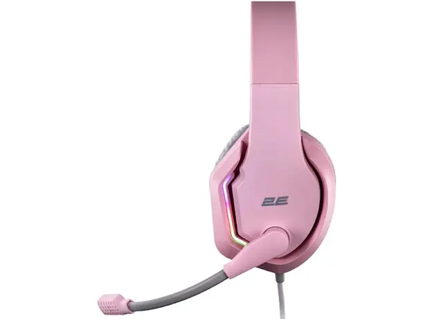 ყურსასმენი 2E HG315 Gaming Headset, Wired, RGB, USB, Pink, 5 image