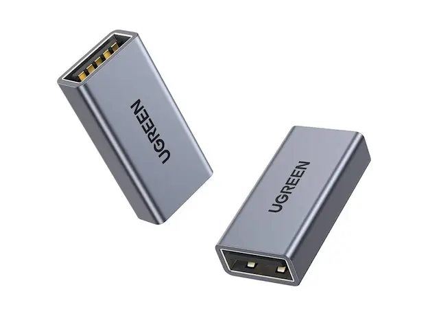 USB ადაპტერი UGREEN US381 (20119) USB 3.0 Type A Female to Female Adapter, Gray, 2 image
