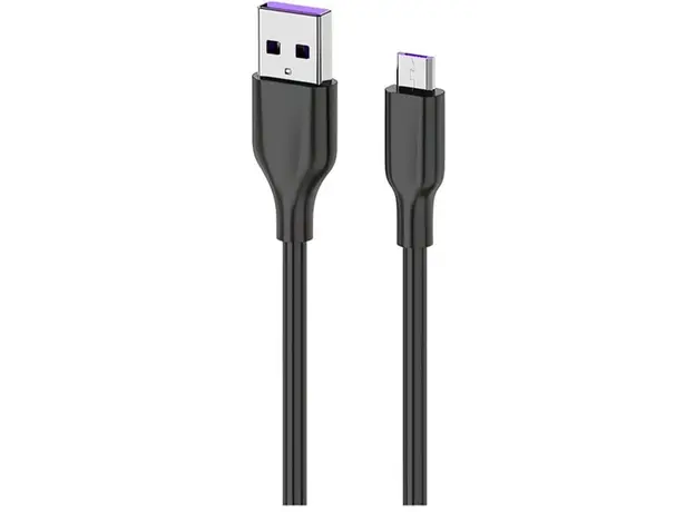 კაბელი 2E Cable USB-A - microUSB Glow 1m Black
