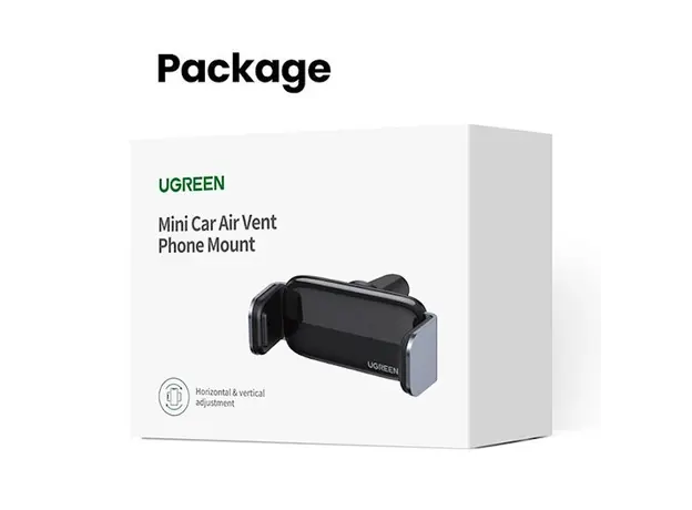 მობილურის დამჭერი Ugreen LP120 (10422), Air Vent Phone Holder, Gray, 8 image