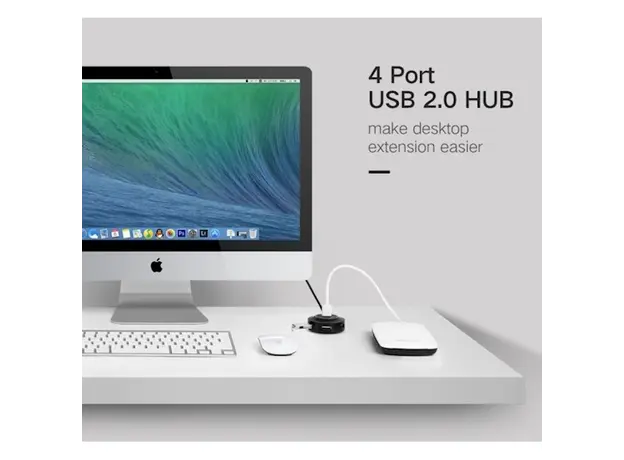 USB ჰაბი UGREEN CR106 (20277) USB 2.0 4 PORTS HUB, 3 image