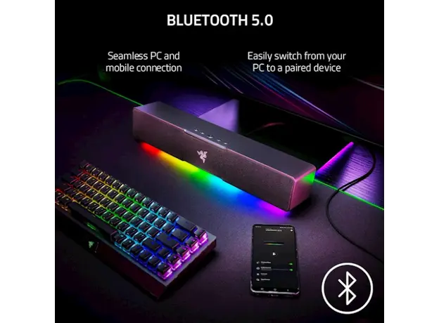 დინამიკი Razer Leviathan V2 X 7.1 USB-C/BT RGB, Black, 4 image